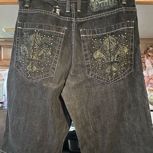South Pole Black Jean Shorts, 34W w/ 14" inseam